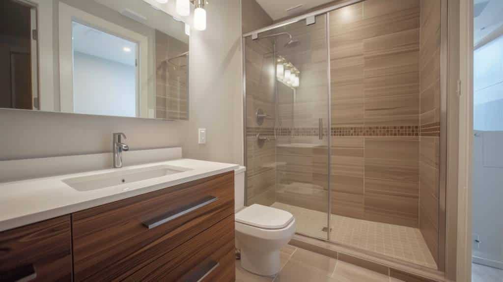 Photo d'une salle de bain avec un espace restreint et un aménagement dédié