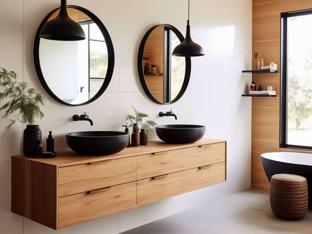 Photo d'une salle de bain avec un design accessible en tendance 2026