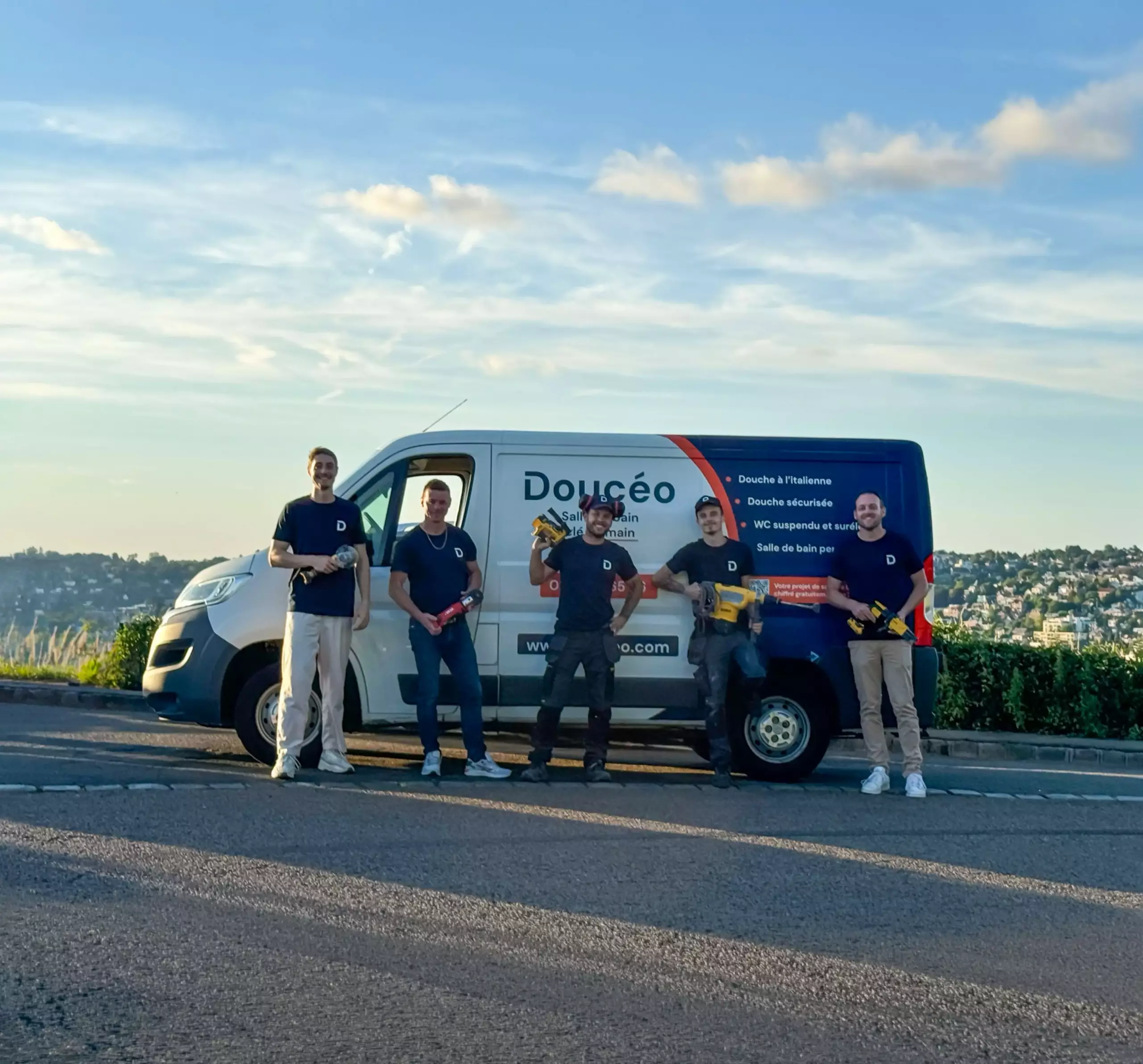 Photo de l'équipe Doucéo depuis la Côte Sainte Catherine à rouen